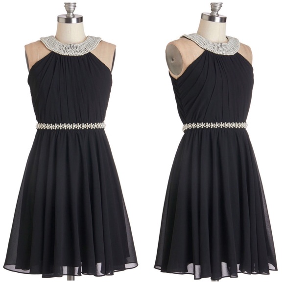 Modcloth Dresses & Skirts - ModCloth Black Backless Dress "Marvel at the Moon"